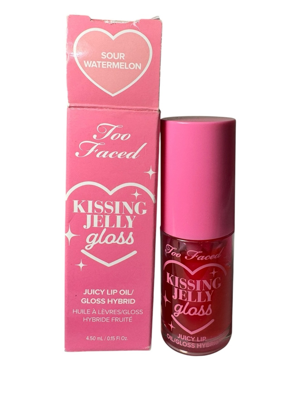 Too Faced Kissing Jelly Gloss Lip Oil — Sour Watermelon